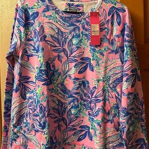 Lilly Pulitzer Lilac Rose Just a Lil Jelly Beach Comber Pullover